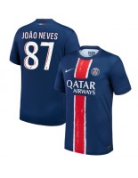 Paris Saint-Germain Joao Neves #87 Domácí Dres 2024-25 Krátký Rukáv